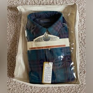 Pendleton Men's Plaid Shirt - Blue and Green